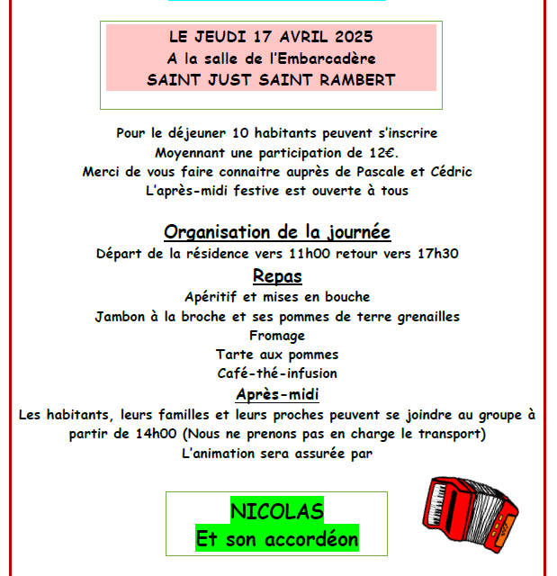 JOURNEE FESTIVE « A TOUT AGE PARTAGE »