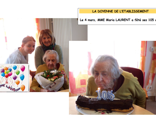 105 ans Mme LAURENT