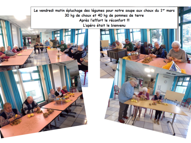 Préparation de la soupe au choux
