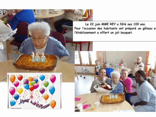 100 ans Mme REY