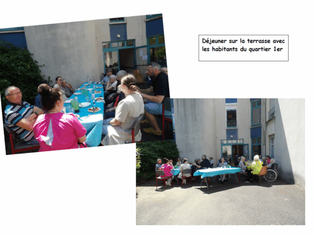 Déjeuner sur la terrasse